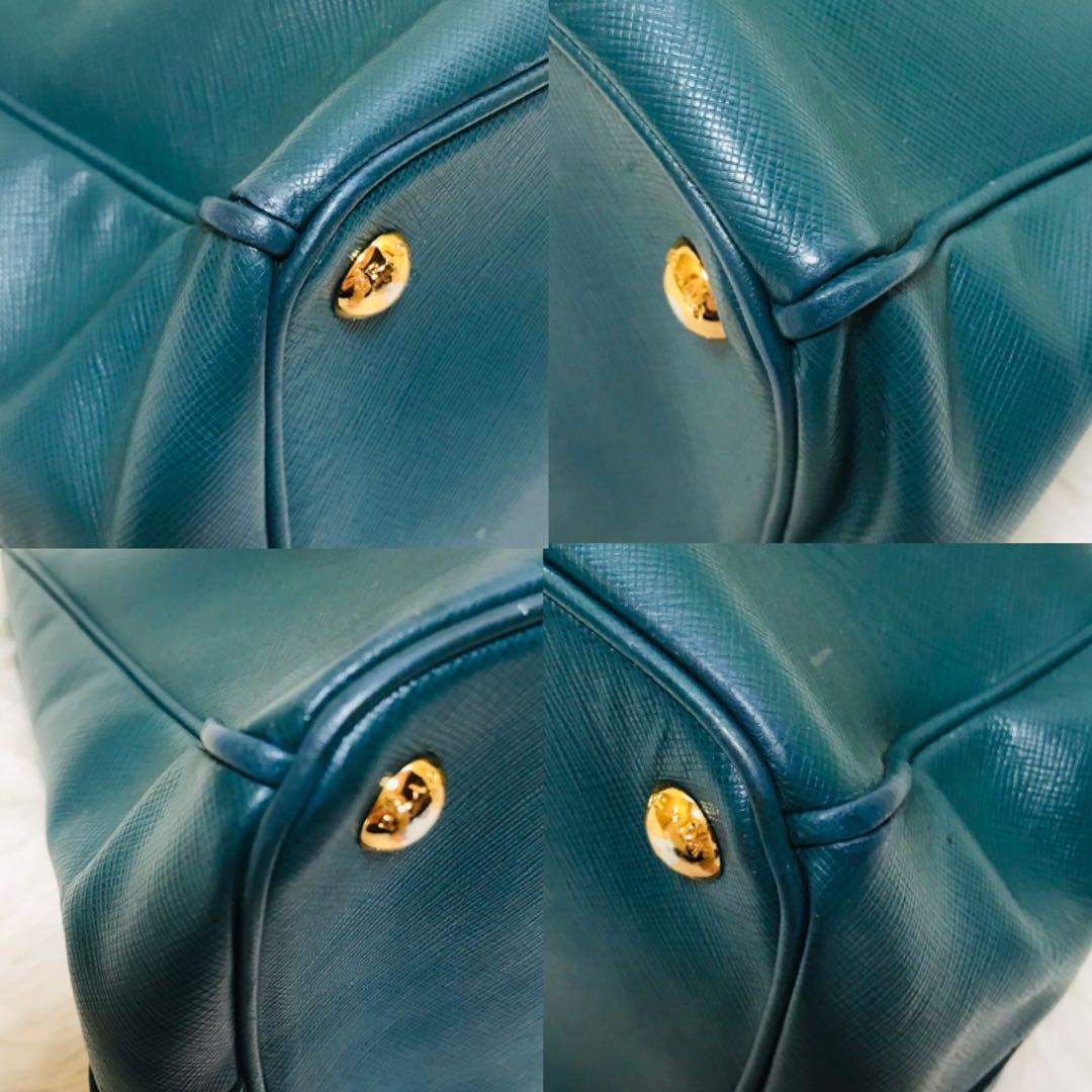 美品】プラダ ハンドバッグ サフィアーノレザー 三角ロゴ A4収納可能