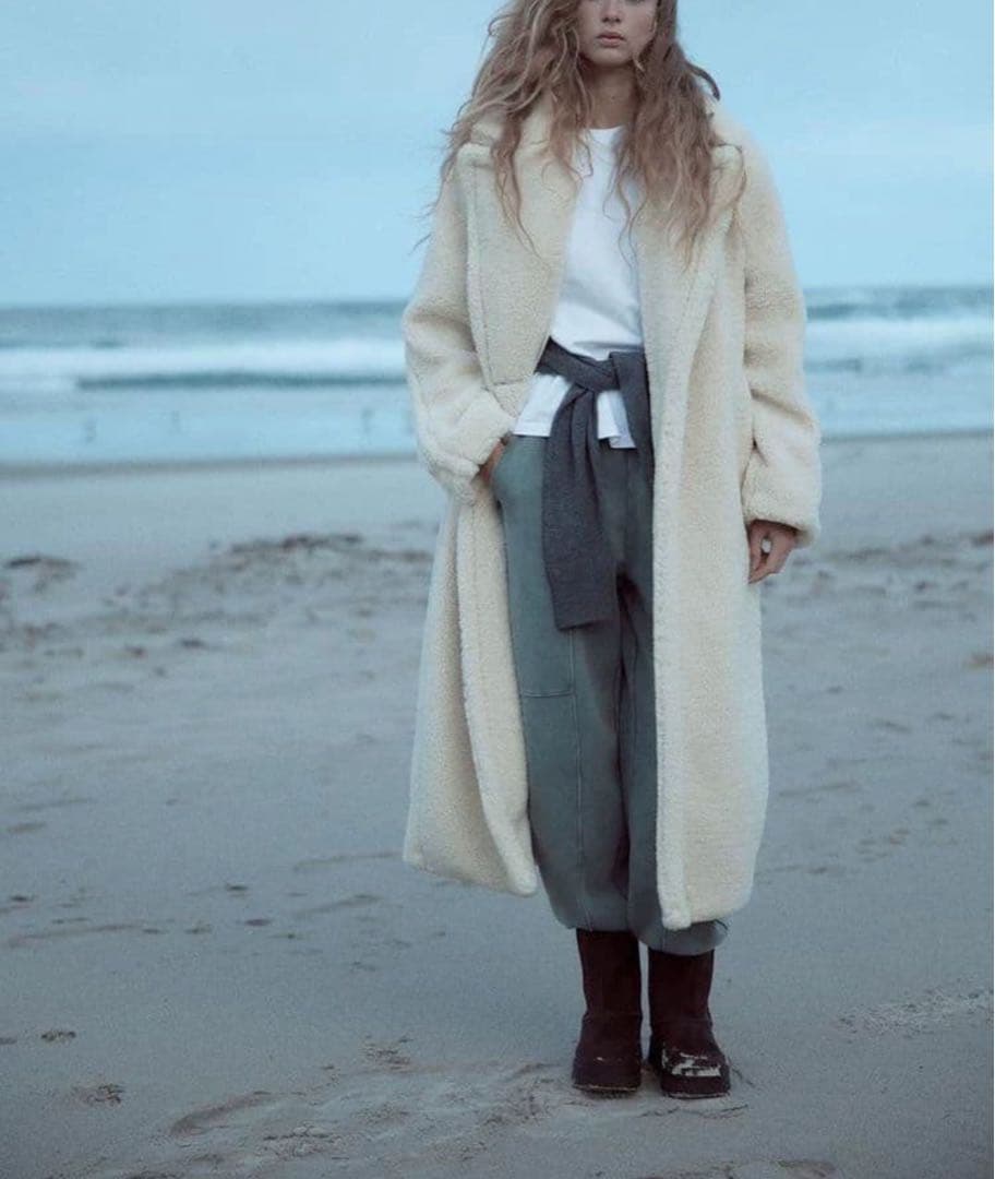 タグ付き】ZARA ロング丈 ボアコート ロングコート - メルカリ