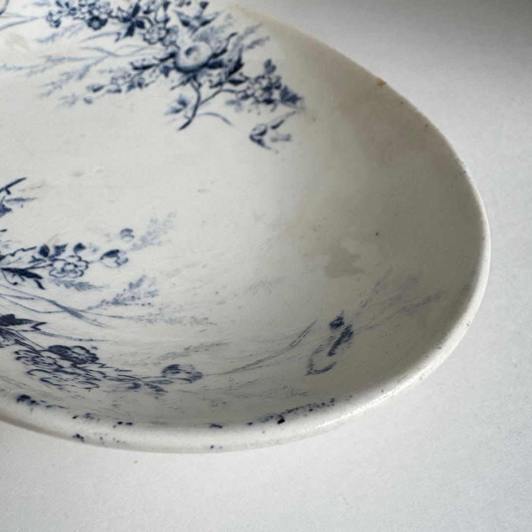 フランスアンティーク クレイユモントロー リノット Limotte ブルー