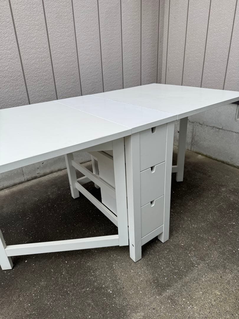 IKEA NORDEN イケア ノールデン ゲートレッグ 折り畳みテーブル 白