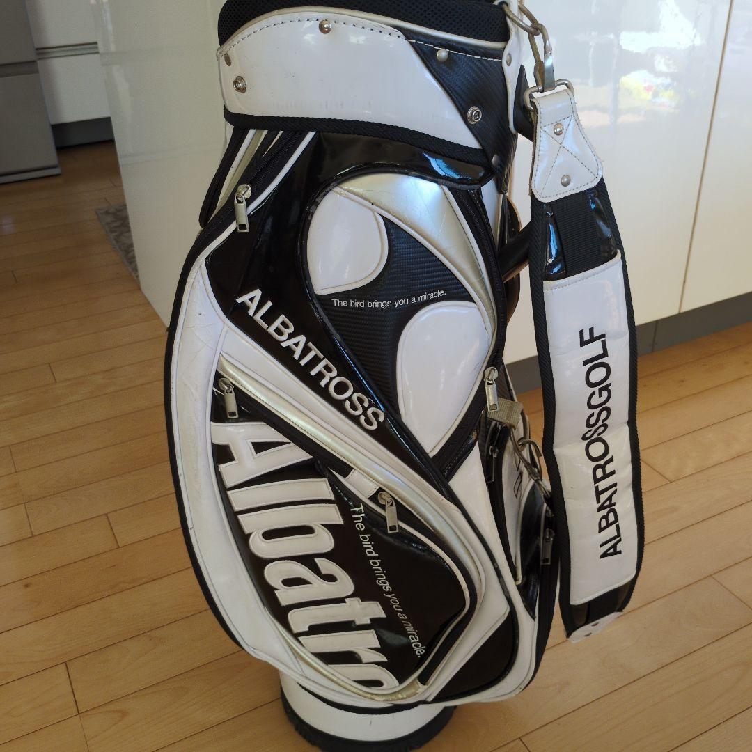 ALBATROSS ゴルフ！ キャディバッグ ブラック/ホワイト Titleist（タイトリスト） プレミアム キャディバッグ : GDOゴルフ