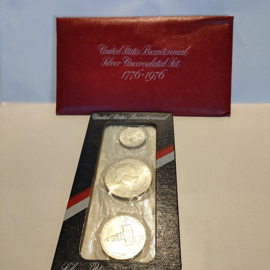 アメリカ独立200周年記念銀貨3セット1776−1976銀品位400/1000 - メルカリ