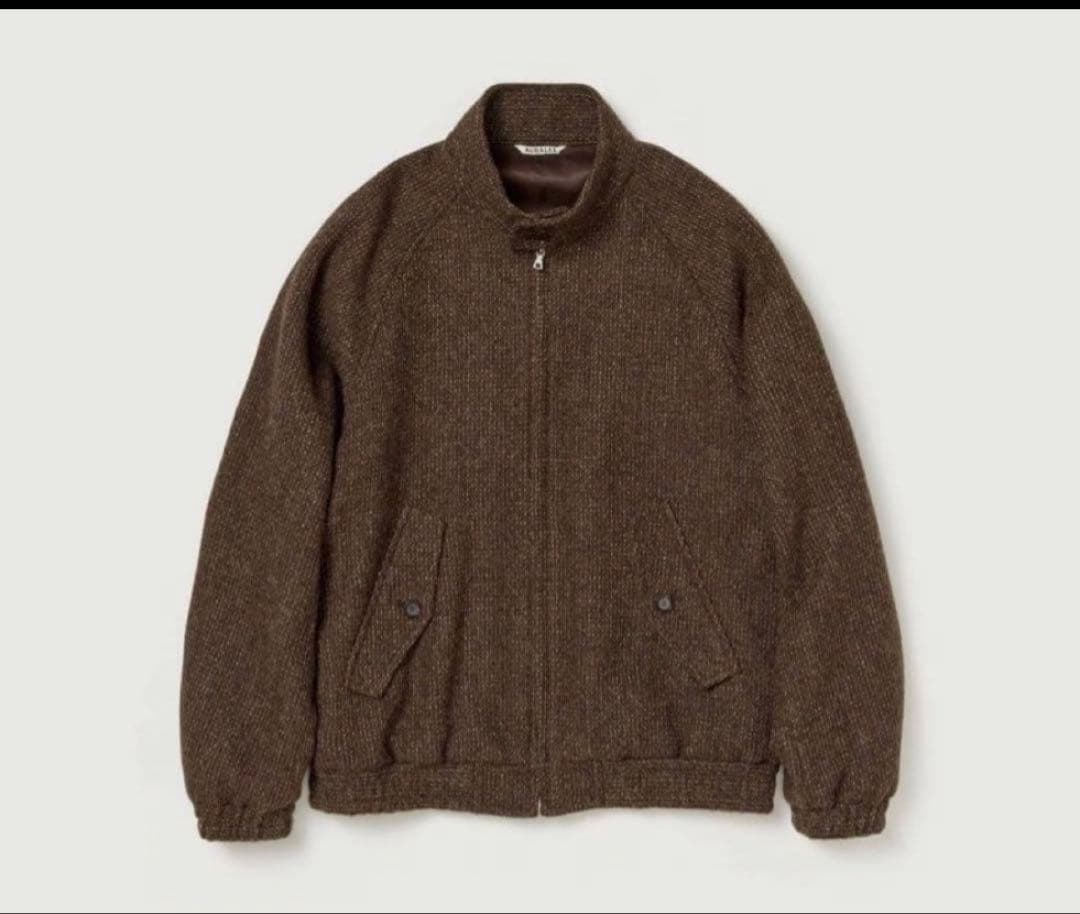 LAMA SHETLAND WOOL TWEED ZIP BLOUSON 3 - メルカリ