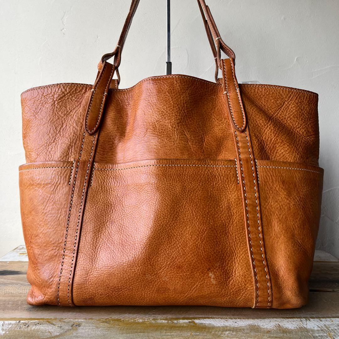 GENTEN ゲンテン 工具ロゴ レザー オールレザー 本革 トートバッグ