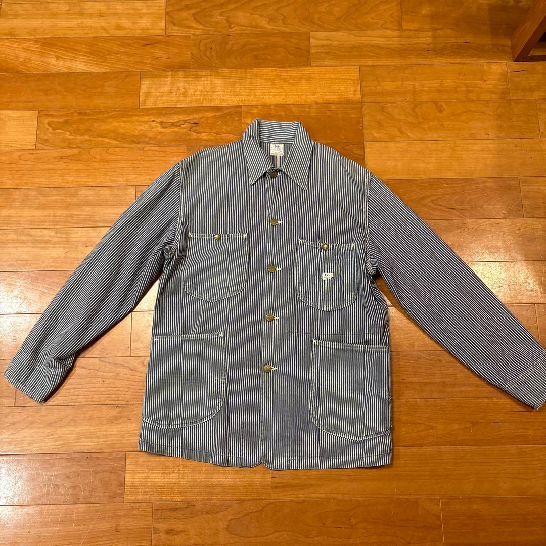 Lee ヒッコリーストライプ カバーオール LOT2412 日本製 Lee（リー） ロコジャケット メンズ 大きいサイズ ヒッコリー