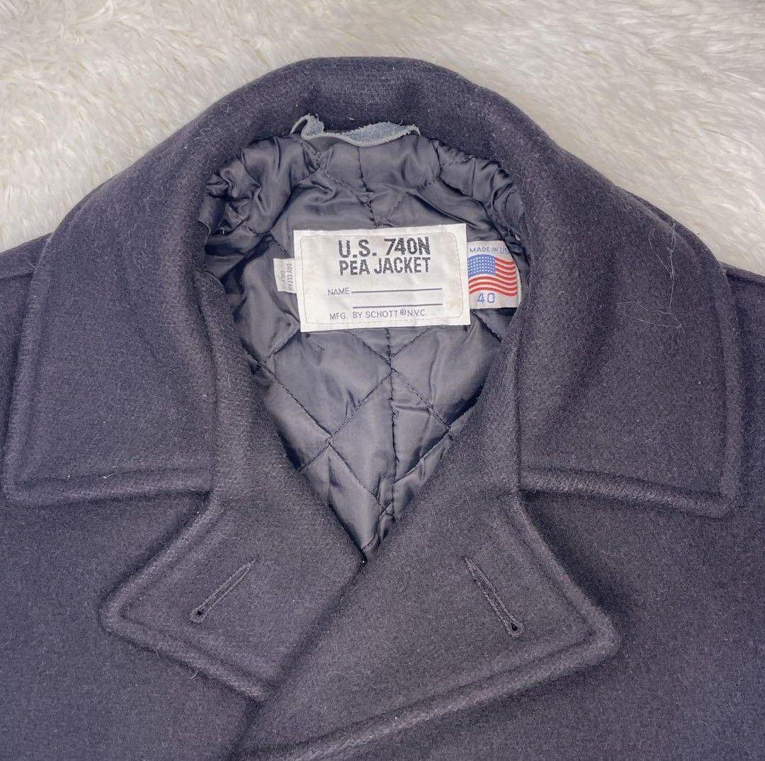 【美品】　ショット　U.S.740N ピーコート　キルティング　ウール　40 L