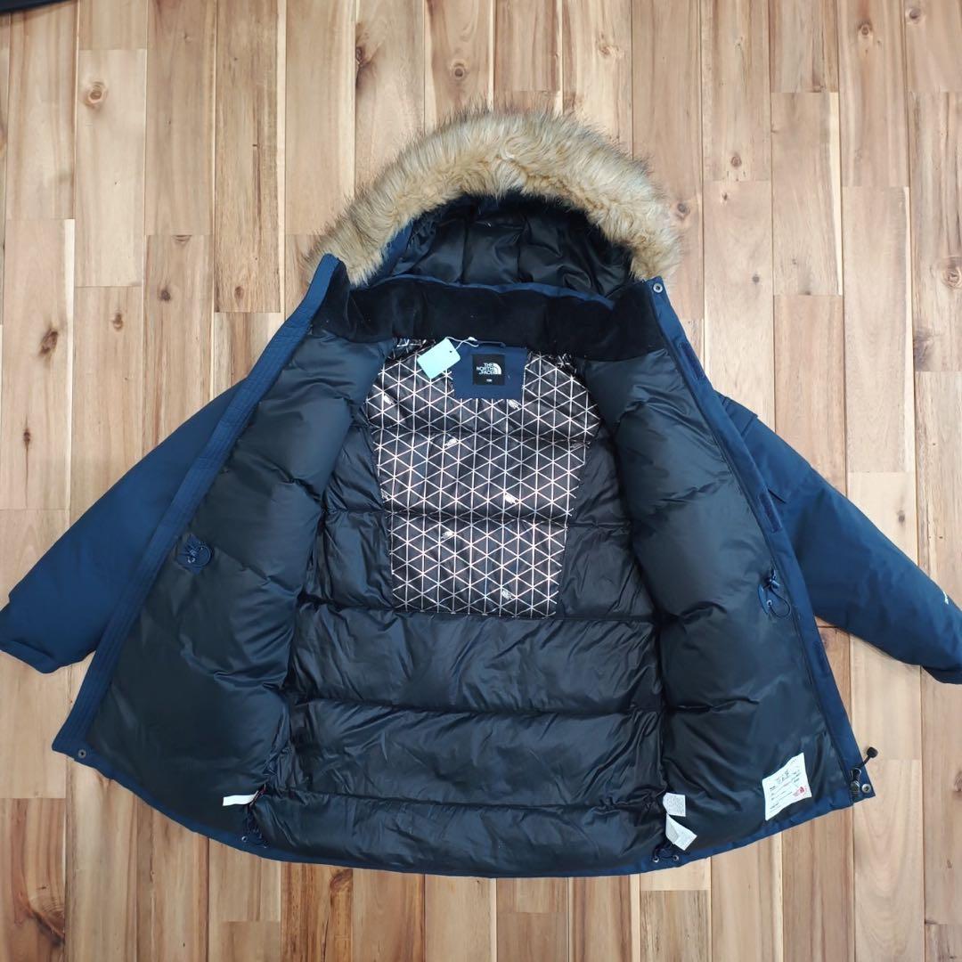 美品 ノースフェイス ファー ロング ダウンジャケット キッズ150