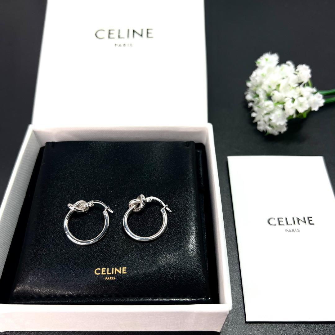 ✨正規品＆極美品‼️✨ セリーヌ ノット スモールフープ シルバー