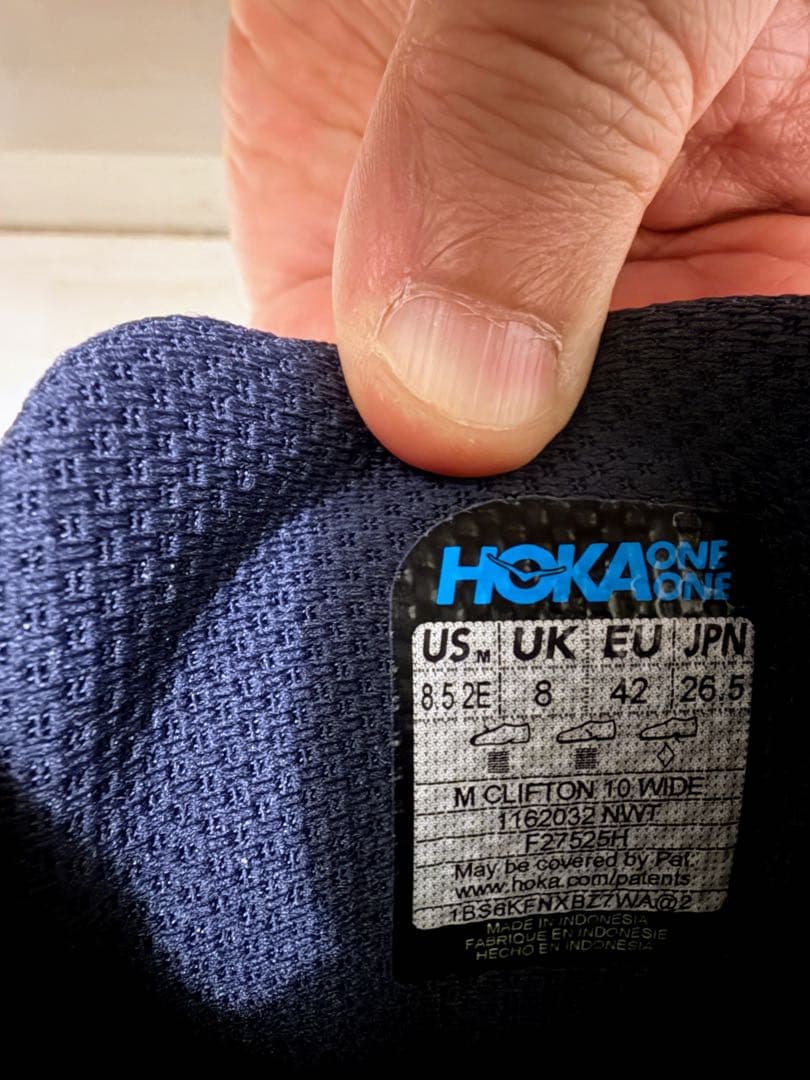 HOKA クリフトン 10 ワイド 2E 26.5cm ネイビー