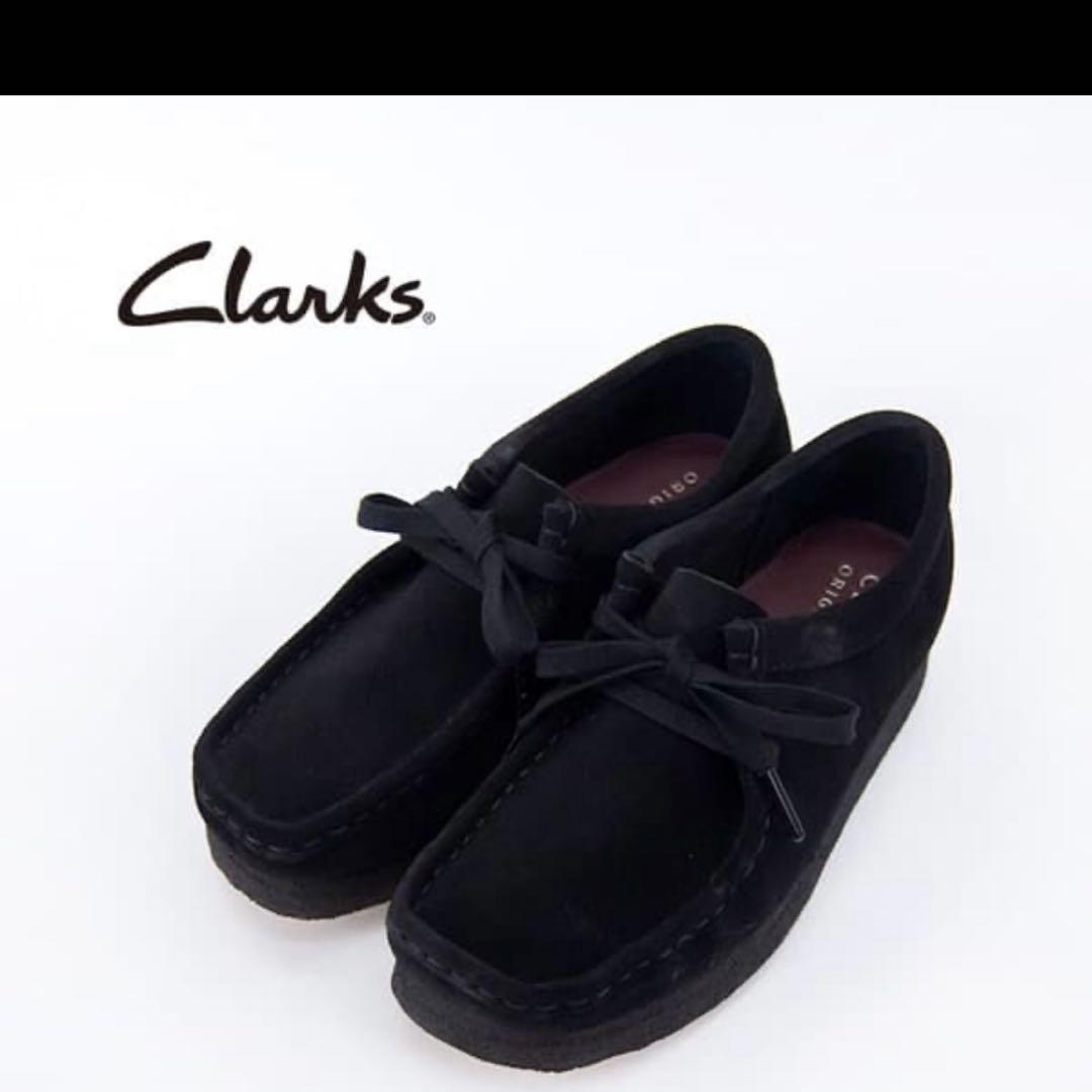 clarks ワラビー　ローカット　ブラック　26.5cm