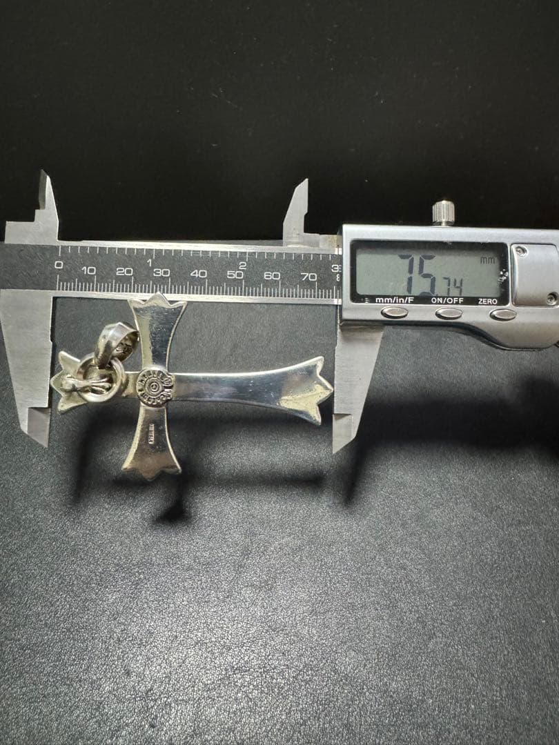 インボイス原本】クロムハーツ ラージ クロス ベイル レザー ブレード