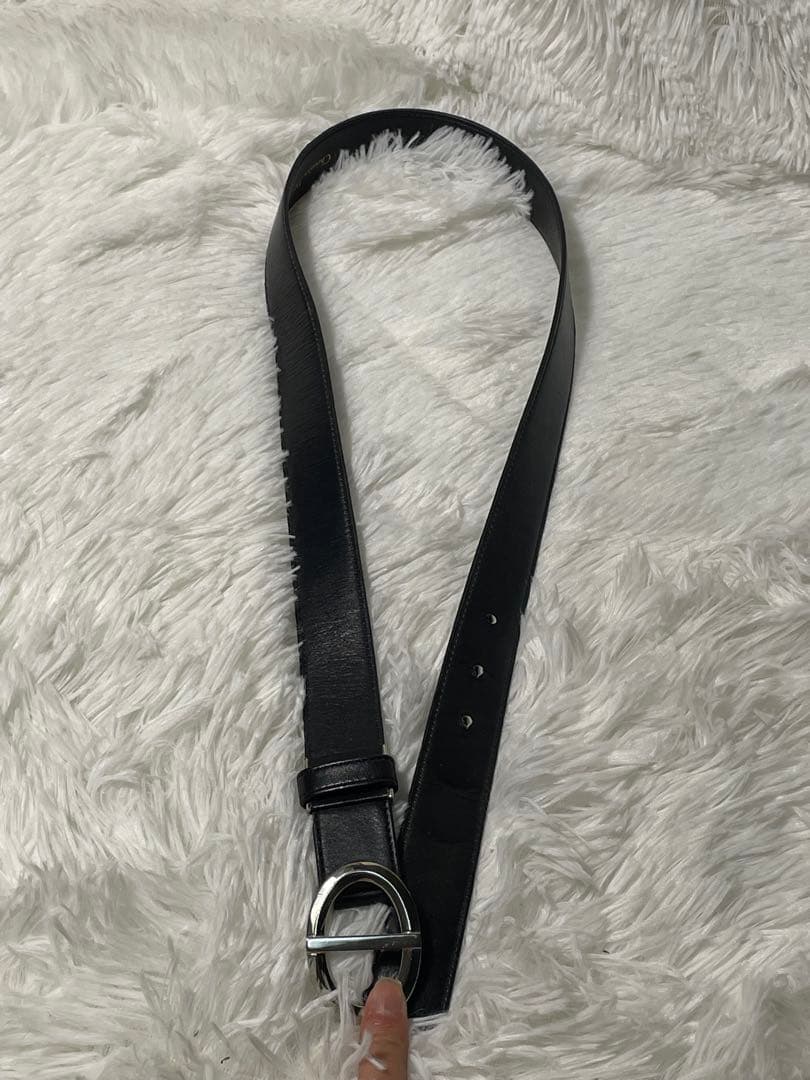 Christian Dior ディオール 本革 レザーベルト ブラック 仏製 - メルカリ