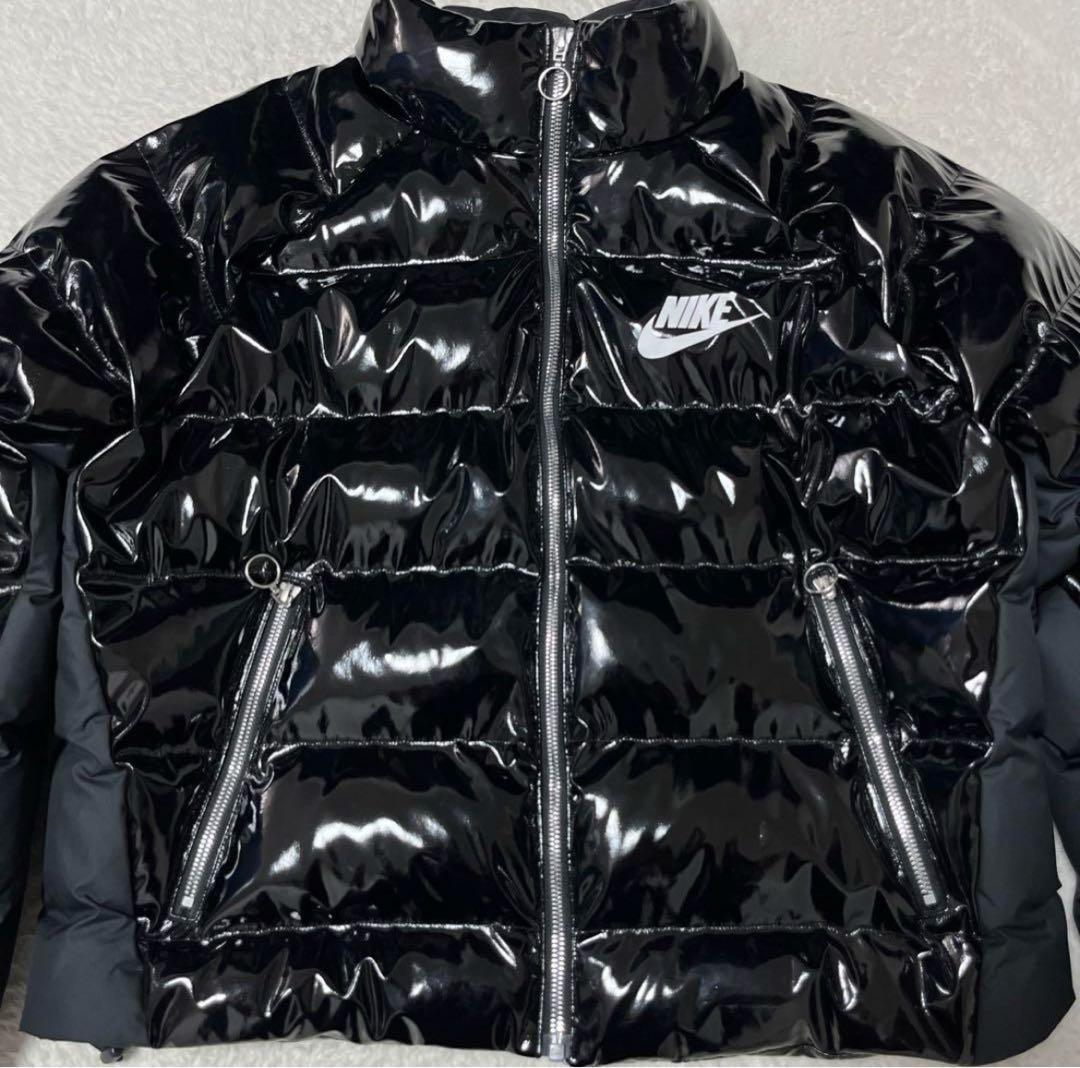 即完売モデル】NIKE⭐︎Lサイズ エナメル ダウンジャケット ブラック