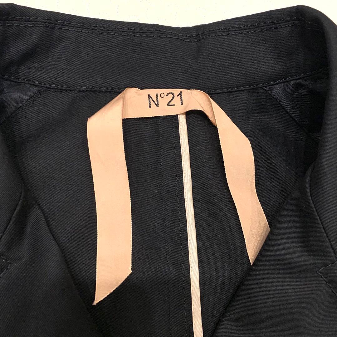 ☆美品☆N°21 ビッグロゴ トレンチコート ウィメンズ 40 BLK - メルカリ