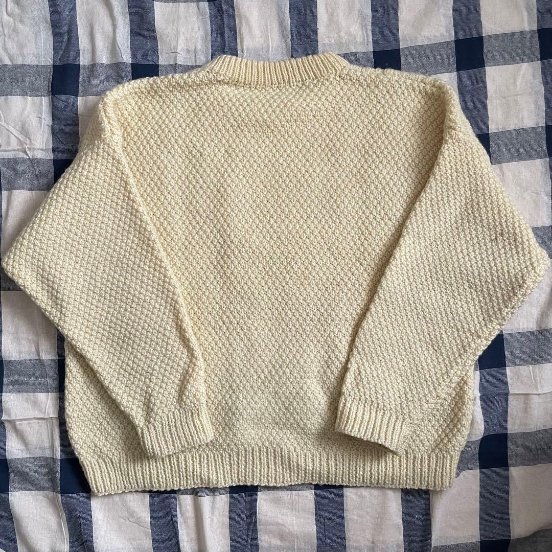 ヴィンテージアランニット フィッシャーマンセーター 生成り - メルカリ