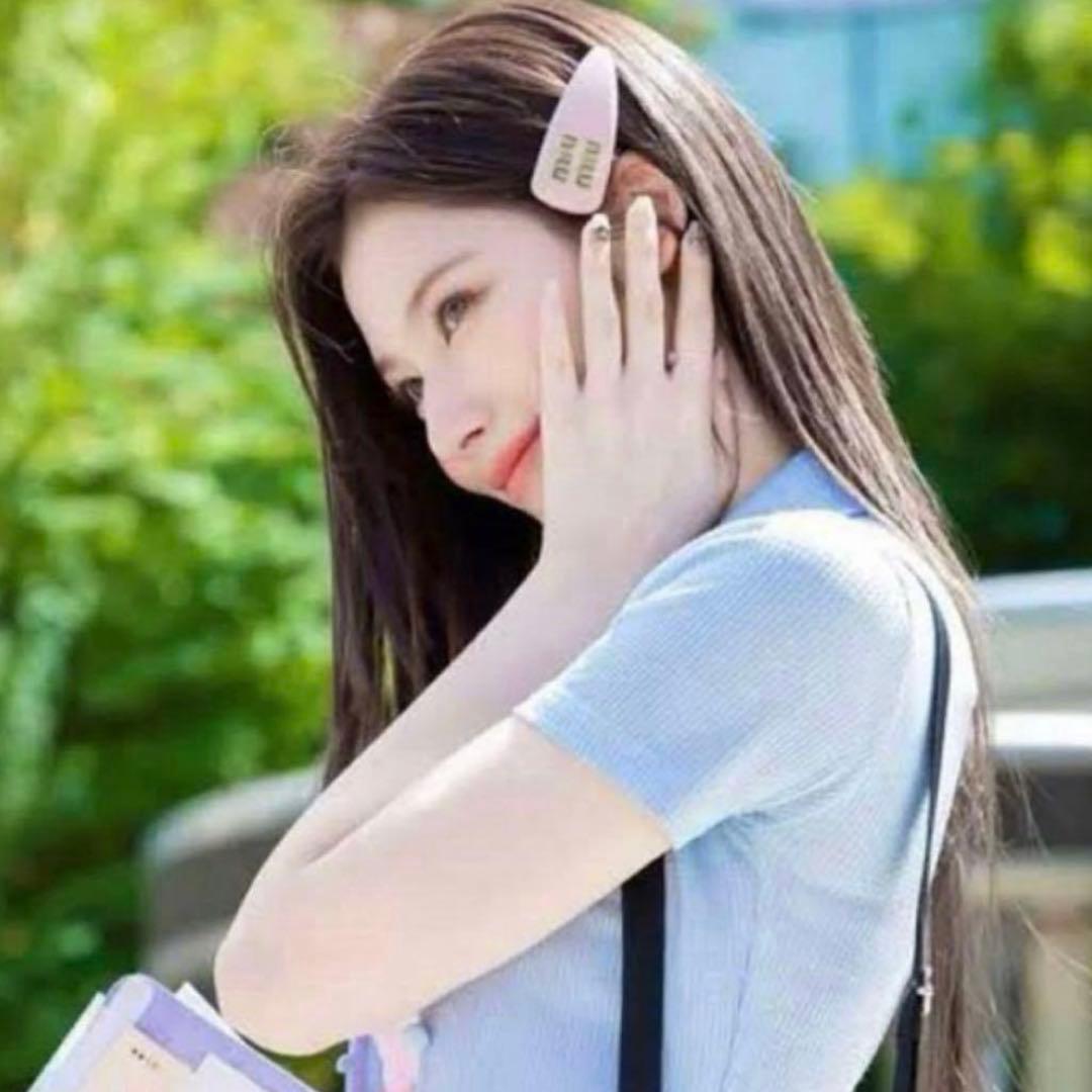 miuヘアピン ロゴ入りヘアピン ピンク ブルー 2個セット ノベルティ品