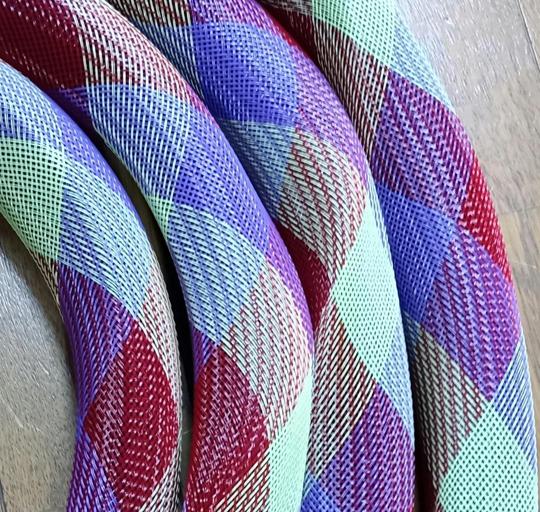 マキタ集塵機用スパイラルホース 内径28x5m赤黄紫色カバー付! 割れ