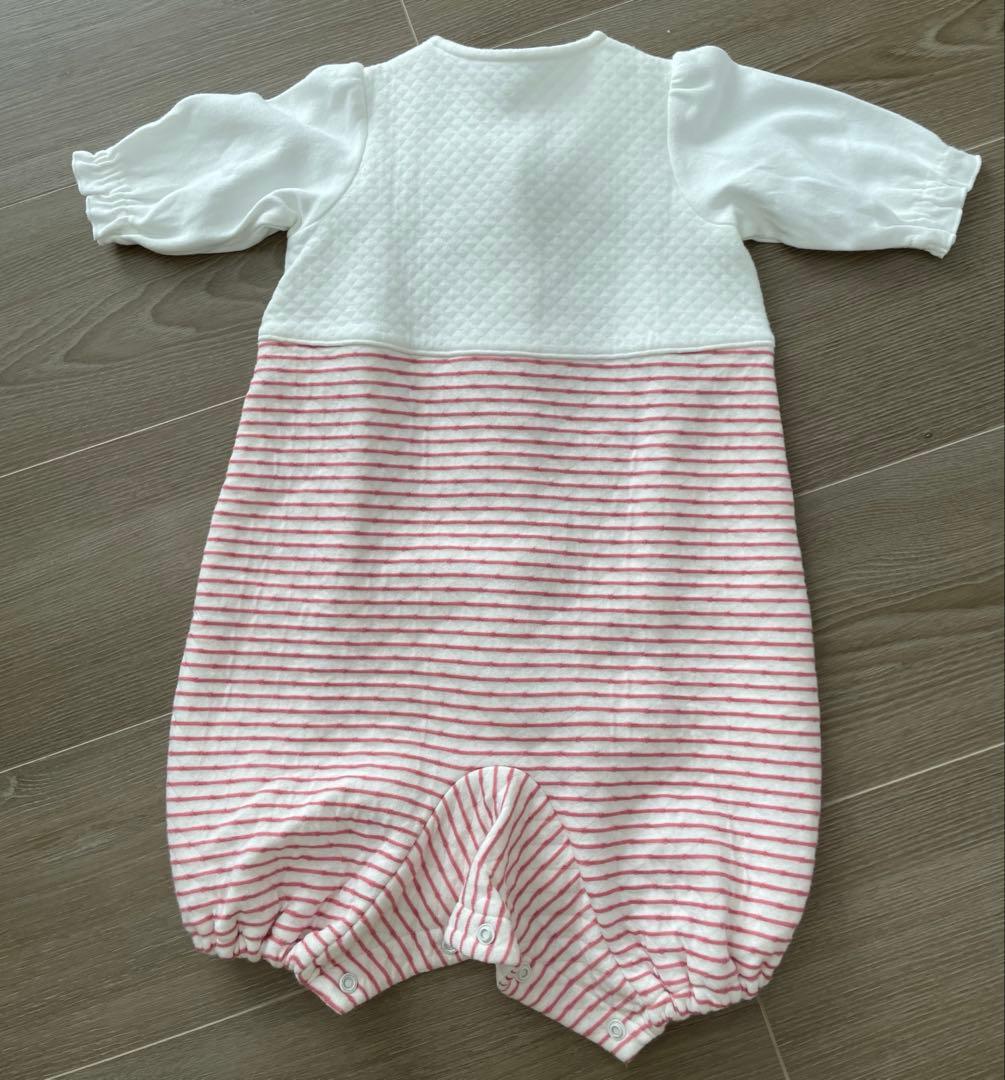 未使用タグ無し⭐︎ ファミリア ロンパース ボーダー 50-60 - メルカリ