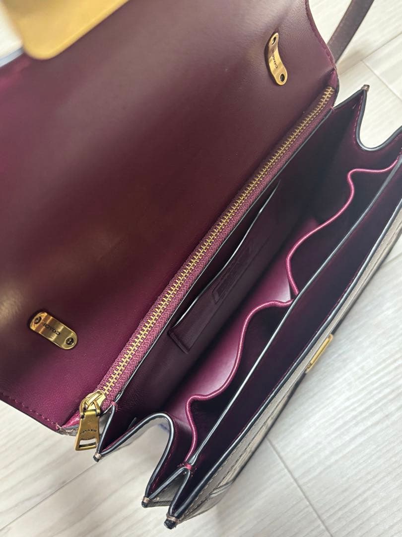 coach アリー ショルダーバッグ パイソン ジャガード スエード - メルカリ