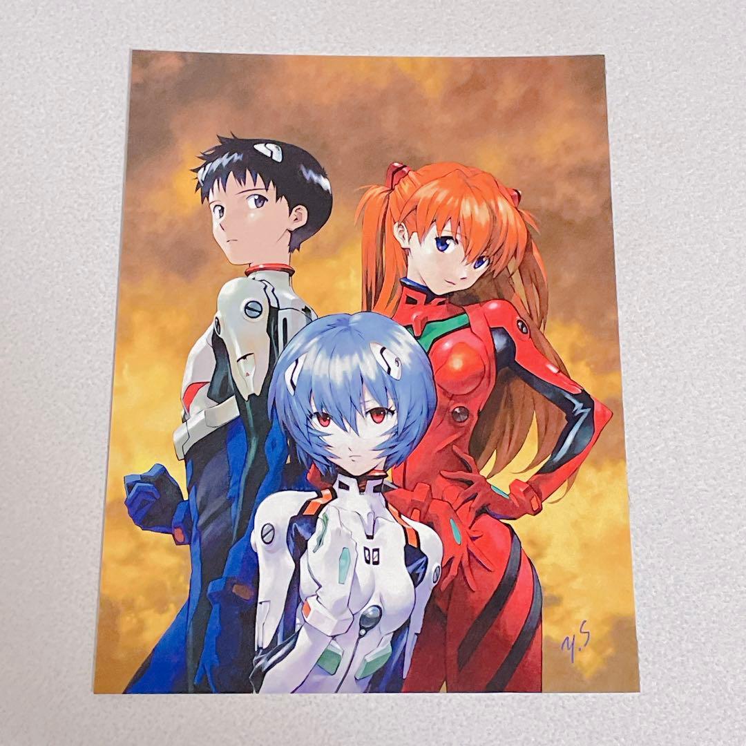 エヴァンゲリオン 貞本義行 描き下ろし 限定 ポストカード シンジ レイ