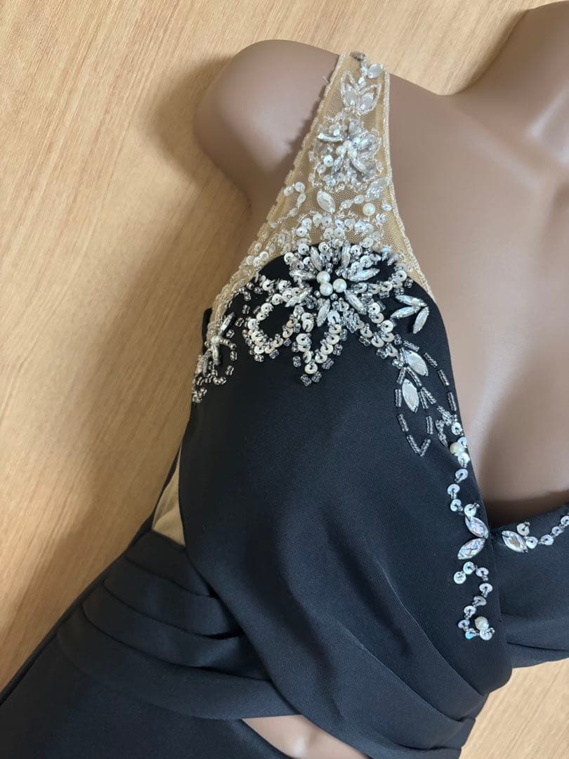 35812＊IRMA＊ウエストカットクロスドレスbkM - メルカリ