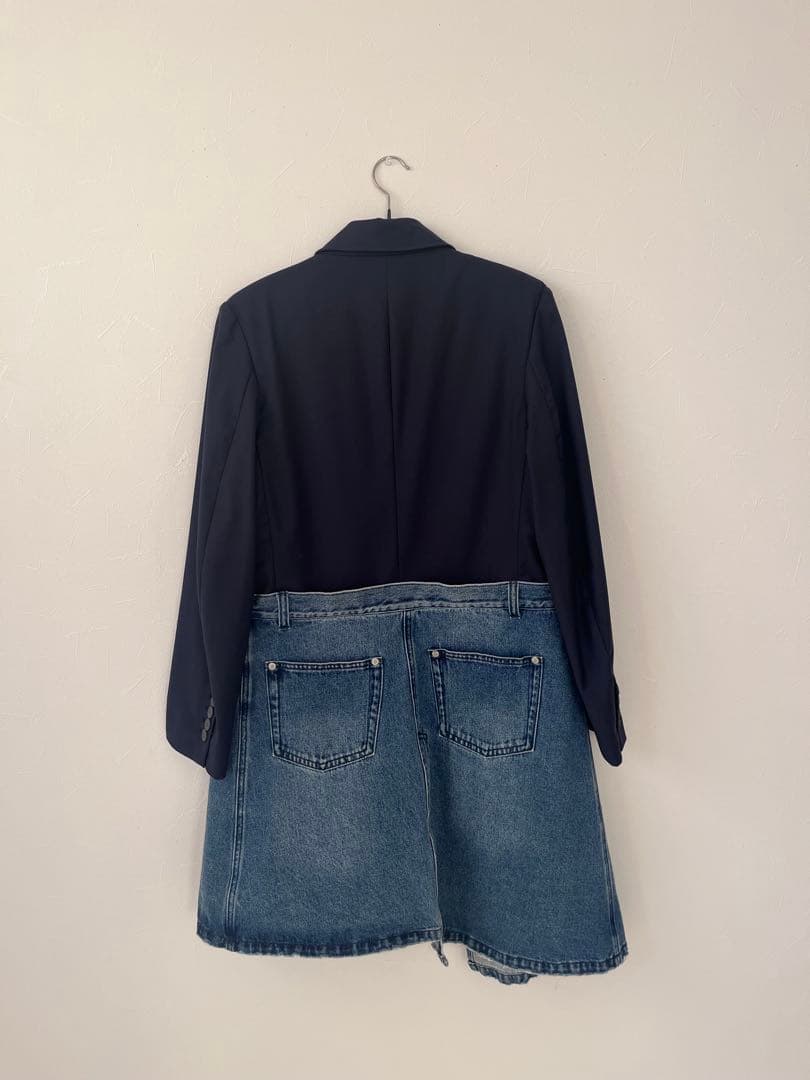 M*i様 【美品】Ameri vintage デニムドッキングジャケット ネイビ