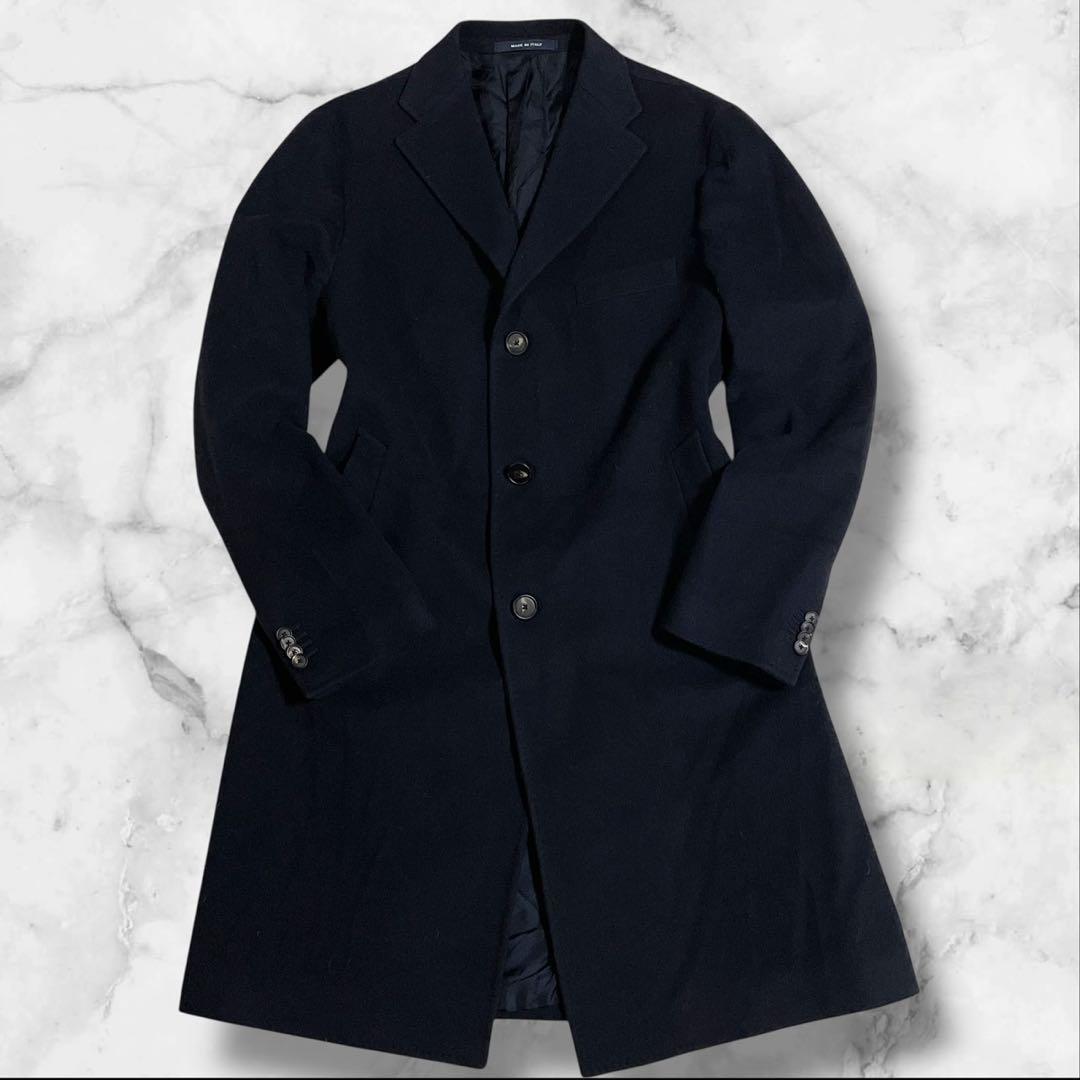 美品】タリアトーレ C-LOAD チェスターコート ネイビー サイズ50 XL