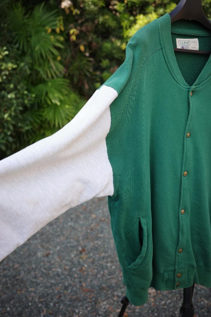 LLBean RUSELL フルスナップ スウェット ジャケット XL USA製 - メルカリ