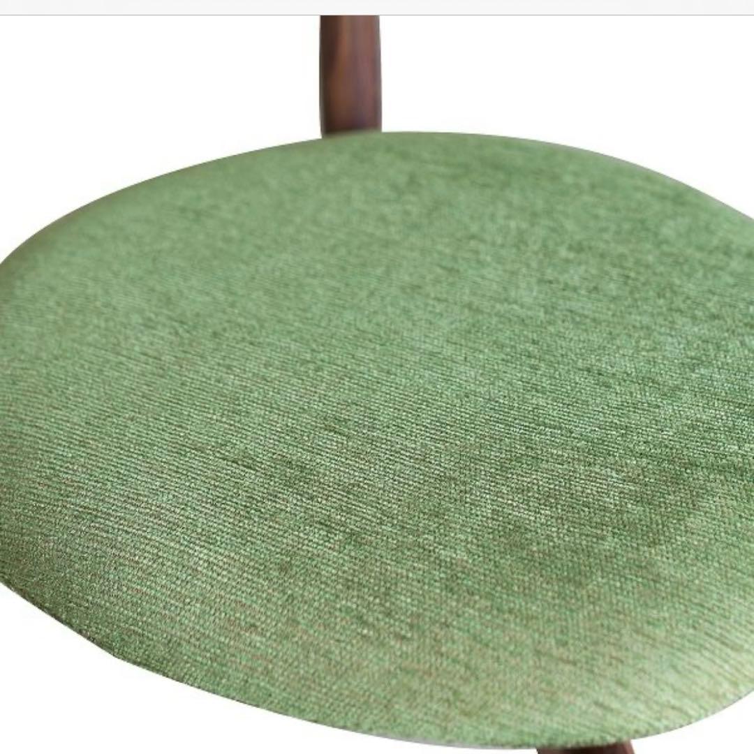 《美品》　アモック　リップチェア　ウォルナット×グリーン