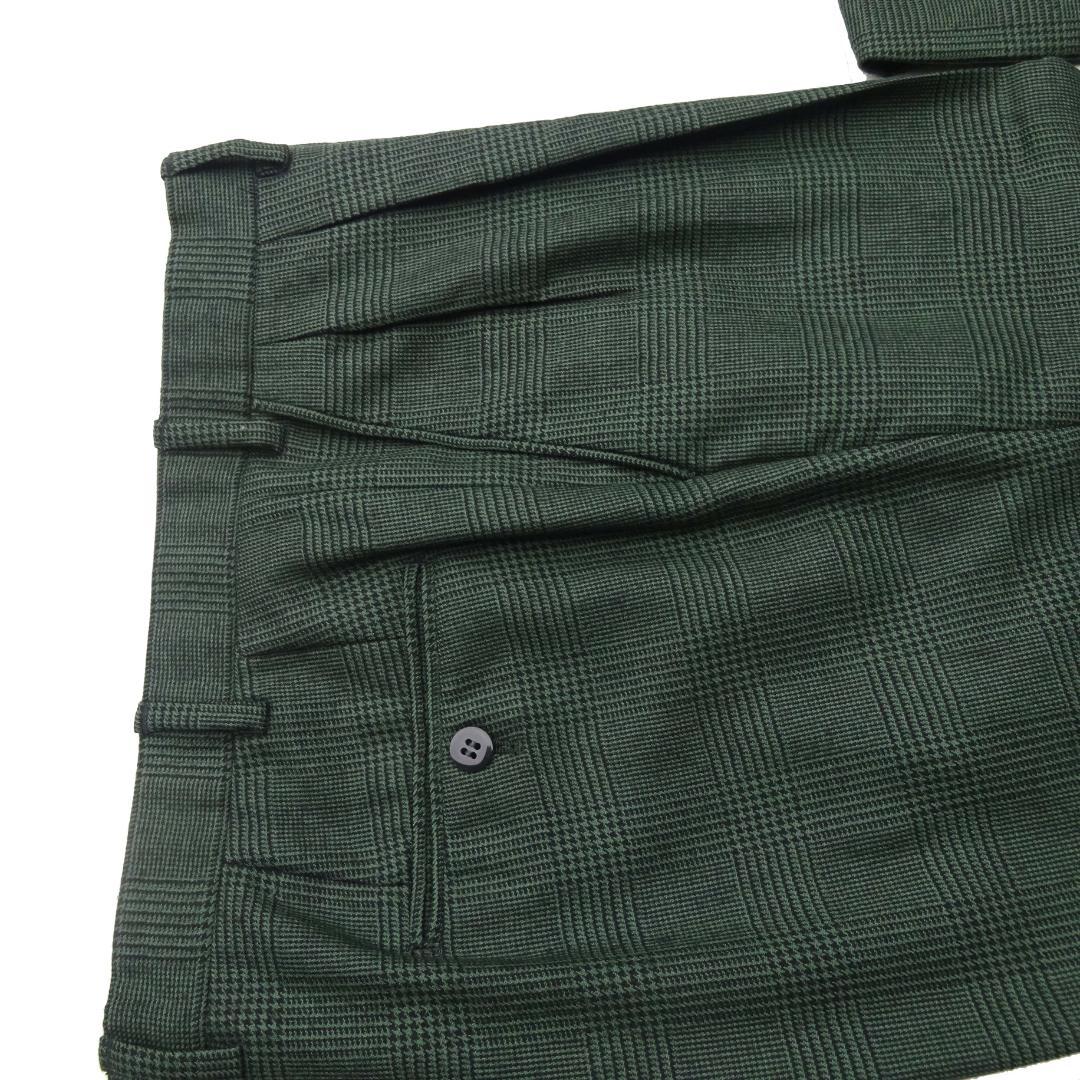 イタリア製赤タグ ブリオーニ Romaダブルスーツグレンチェックグリーン