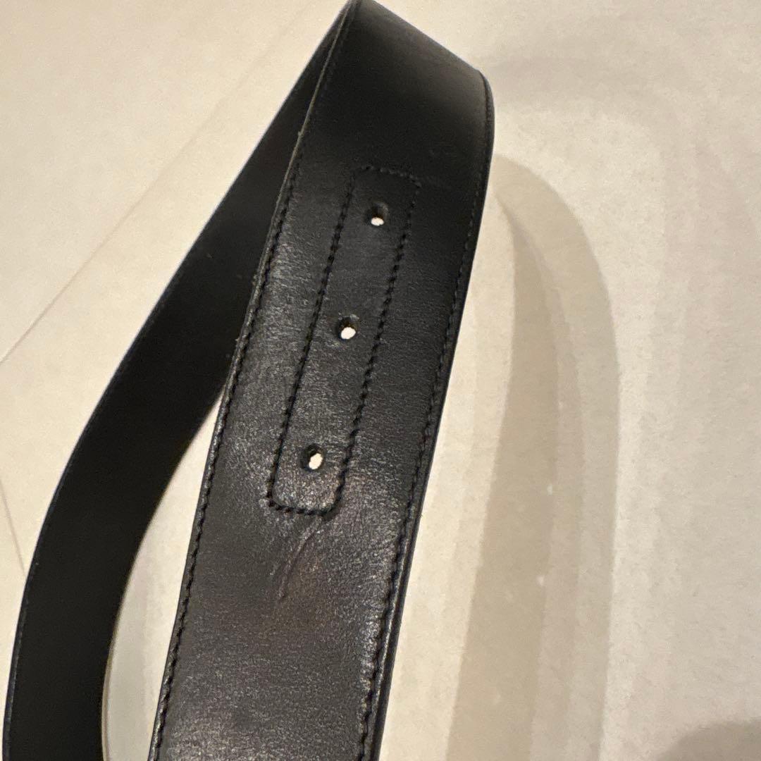 Gucci ブラックレザー ダブルGロゴベルト - メルカリ