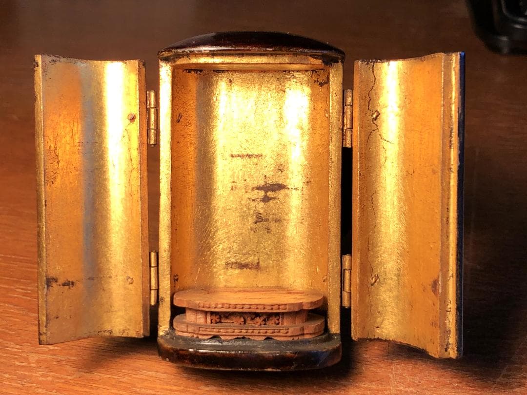 厨子入り観音 】 携行仏 江戸～戦前