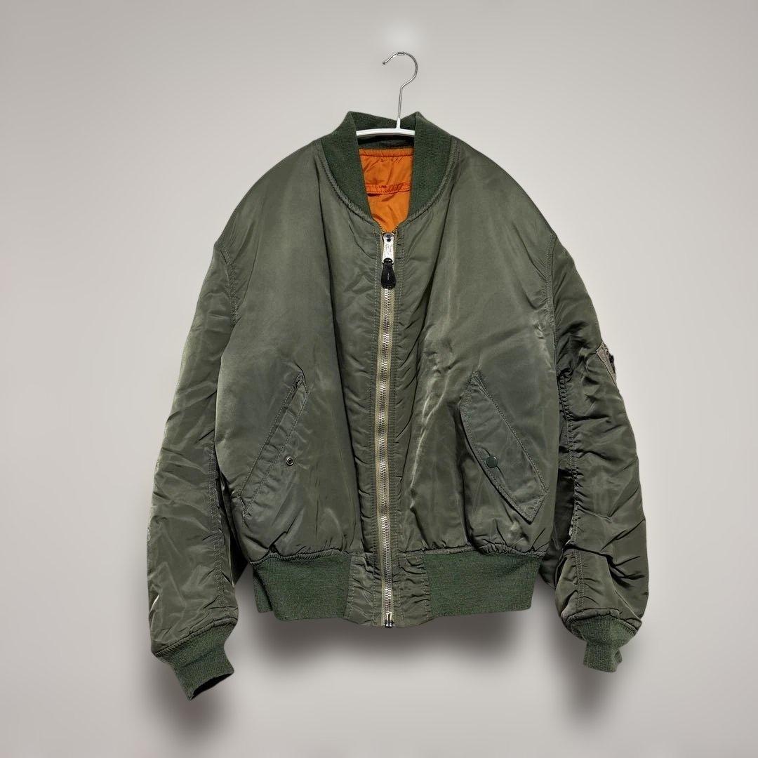 80s IDEALジップ ALPHA INDUSTRIES MA-1 XL 80s MA-1 ZEPEL industries IDEAL ZIP | DAX88used
