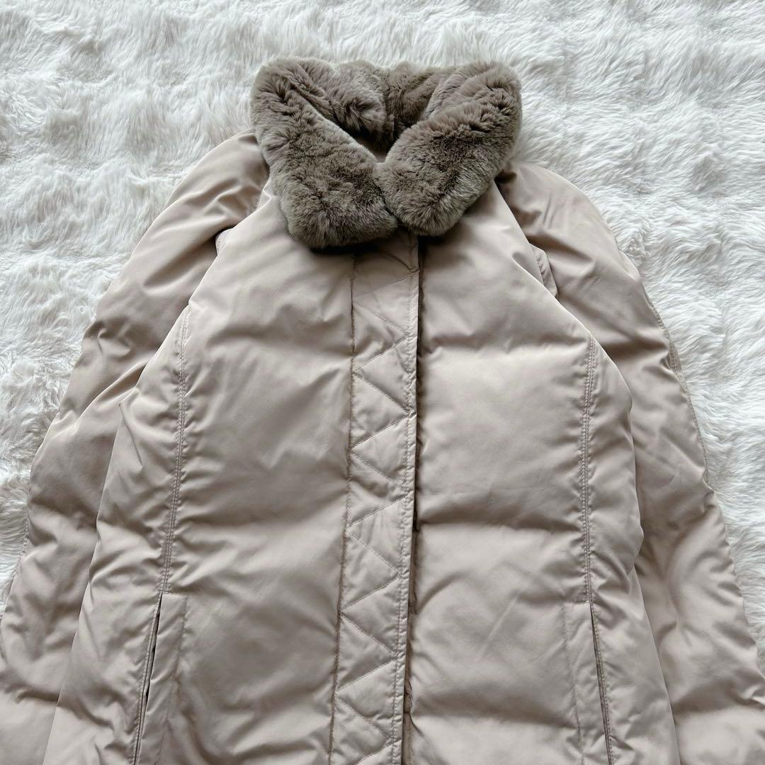 大きいLサイズ✨マックスマーラ☆ラビットファー ダウンコート ピンク