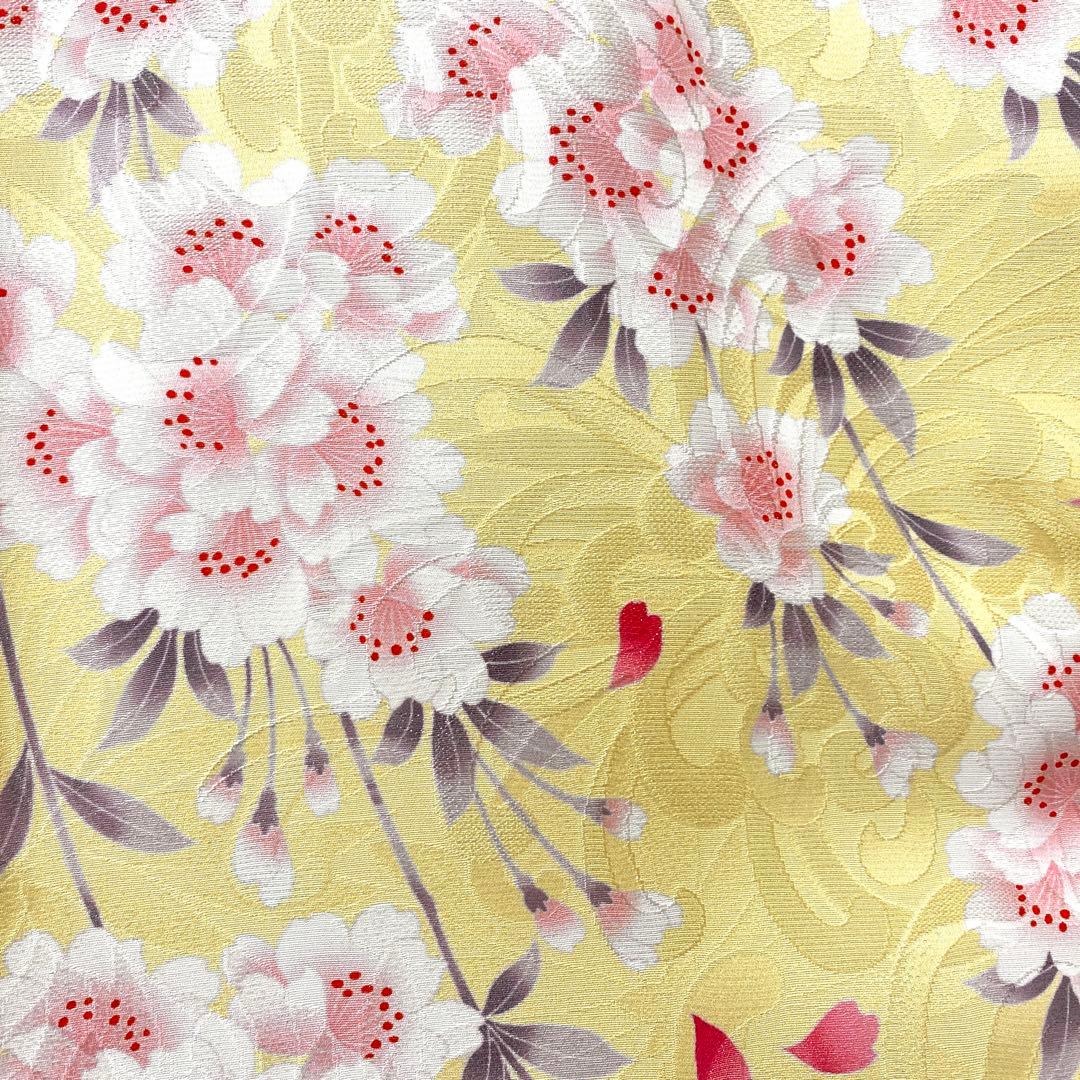 ⭐︎K0837 美品 正絹 振袖 レンタル店放出品 ガード加工 花柄 7号