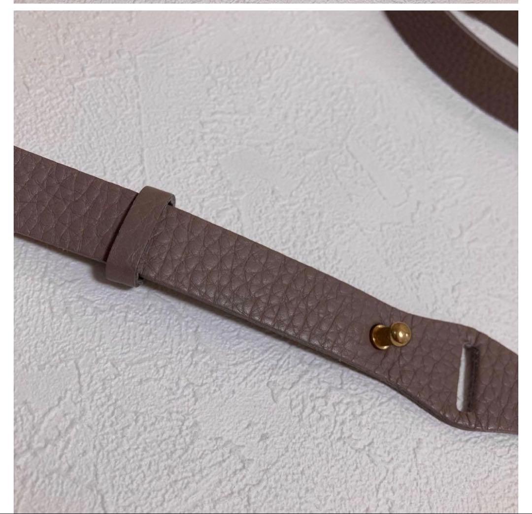 ミナペルホネンcrossレザー ベルト グレー - メルカリ