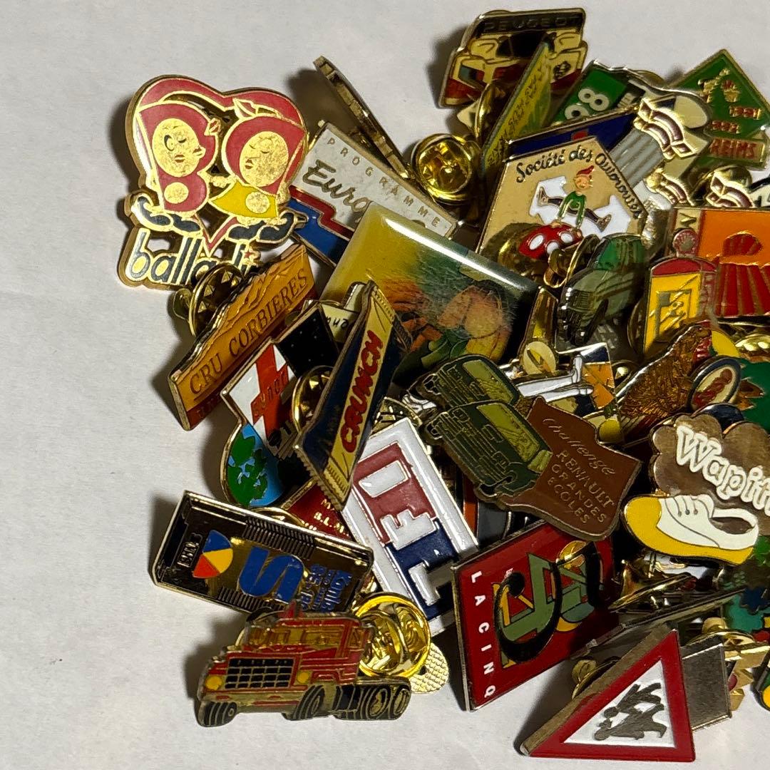 ピンバッジ フランス雑貨 ヴィンテージ 50個セット まとめ売り 卸 2