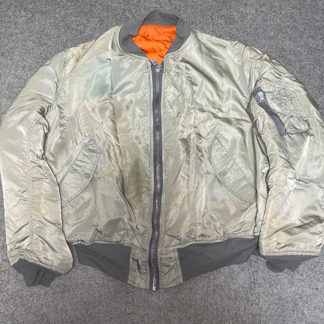 【超希少色XXL✨️】【米90】ALPHA INDUSTRIE ma-1 シルバー ALPHA INDUSTRIES INC.（アルファインダストリーズ） MA-1 タイト