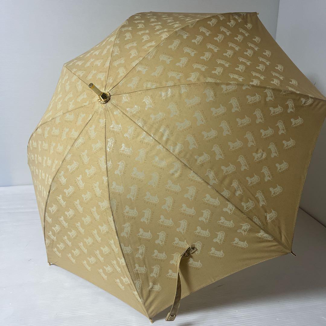 CELINE セリーヌ 晴雨兼用傘 馬車 総ロゴ 長さ調節可 - メルカリ