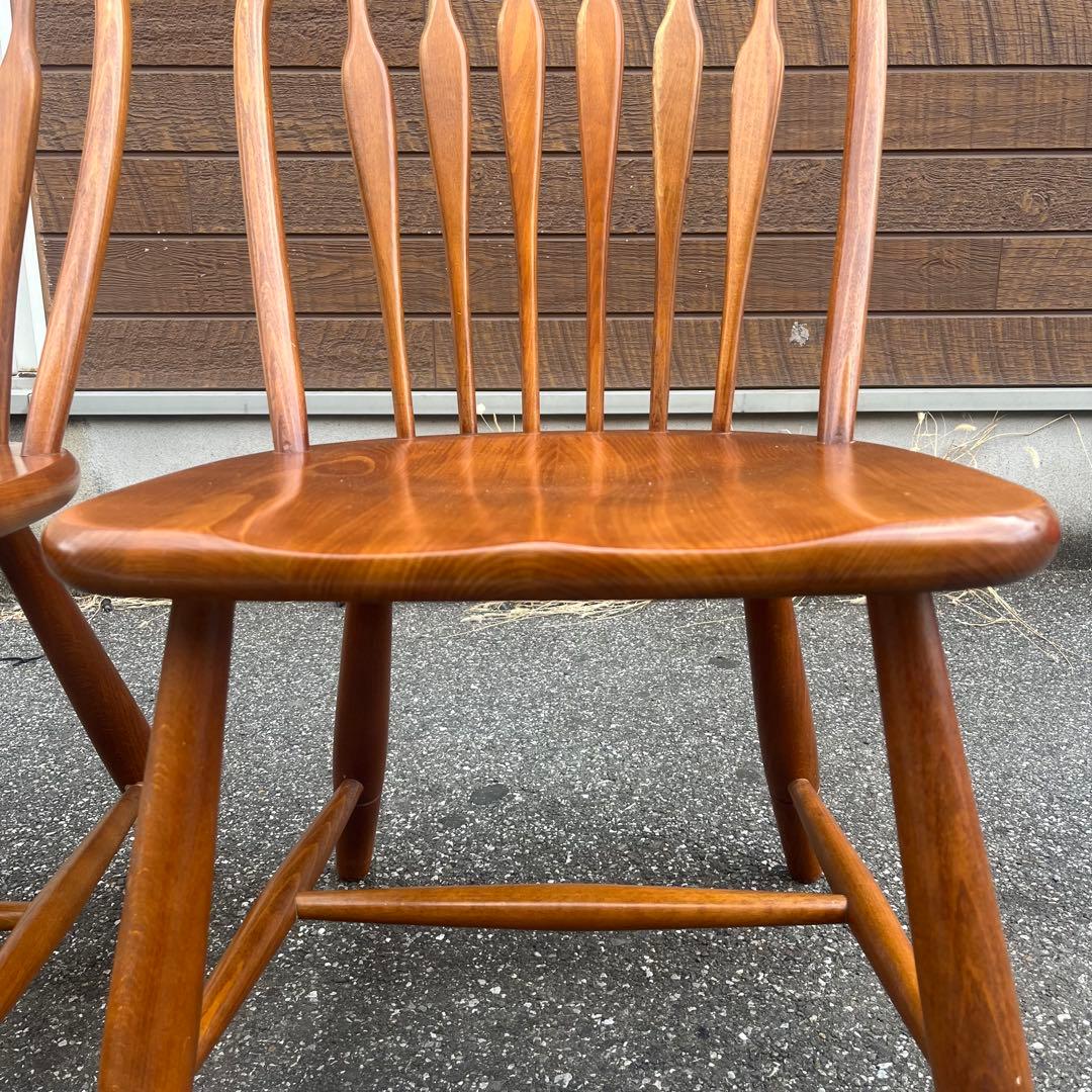 柏木工 ウィンザーチェア 木製無垢材 フープバック アローバック 飛騨