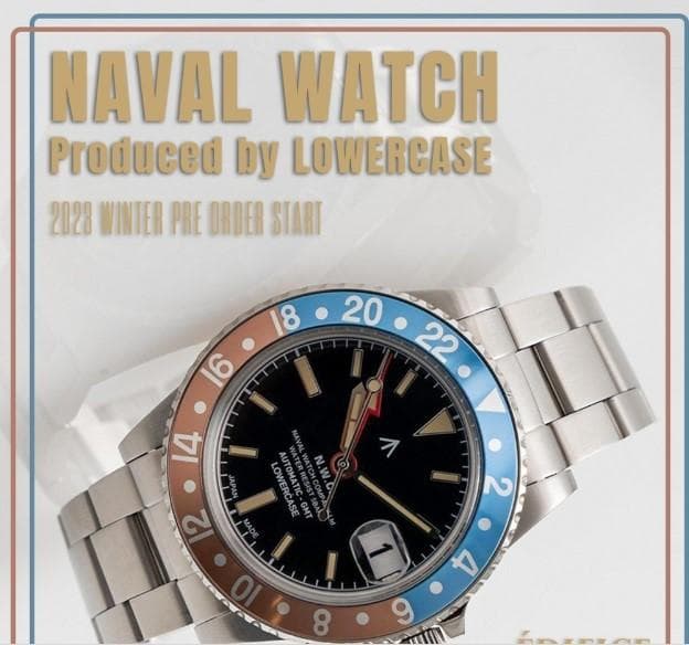 ★ ナバルウォッチ EDIFICE別注 GMT 40.8mm NH34 ペプシ