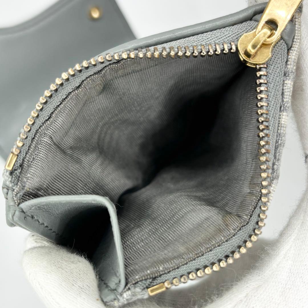 ✨美品✨DIOR 三つ折り 財布 サドル オブリーク ジャカード Dロゴチャーム