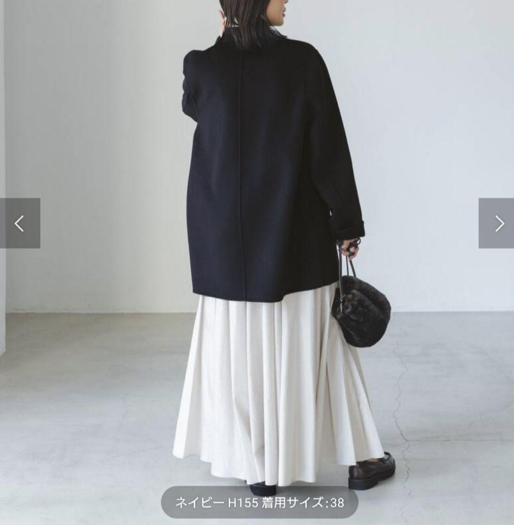 NOBLE Super160sチェスターミドルコート ネイビー 38 - メルカリ