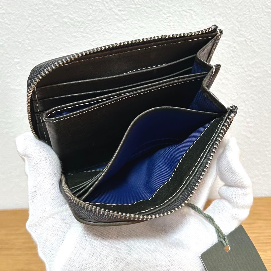 未使用 ハンティングワールド コインケース L字ファスナー グリーン