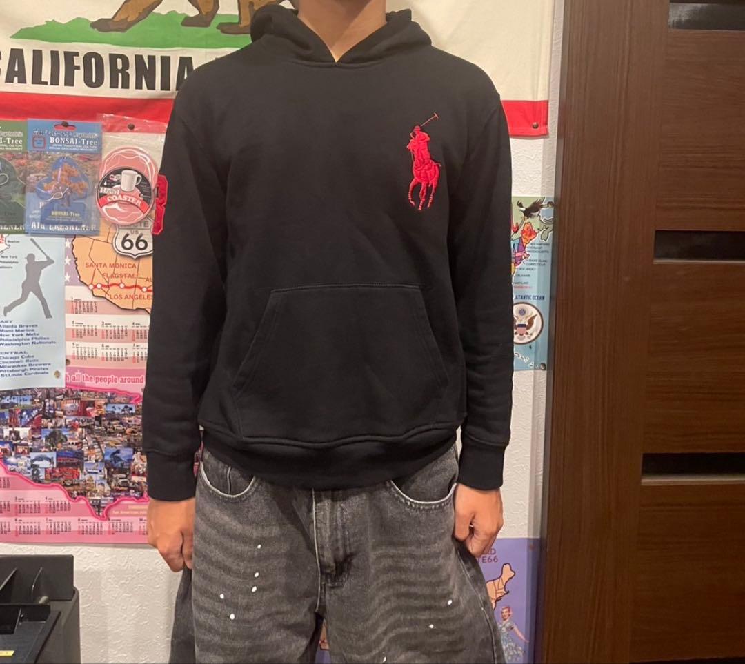 POLO RALPHLAUREN ラルフローレン パーカー 黒 ビックポニー S