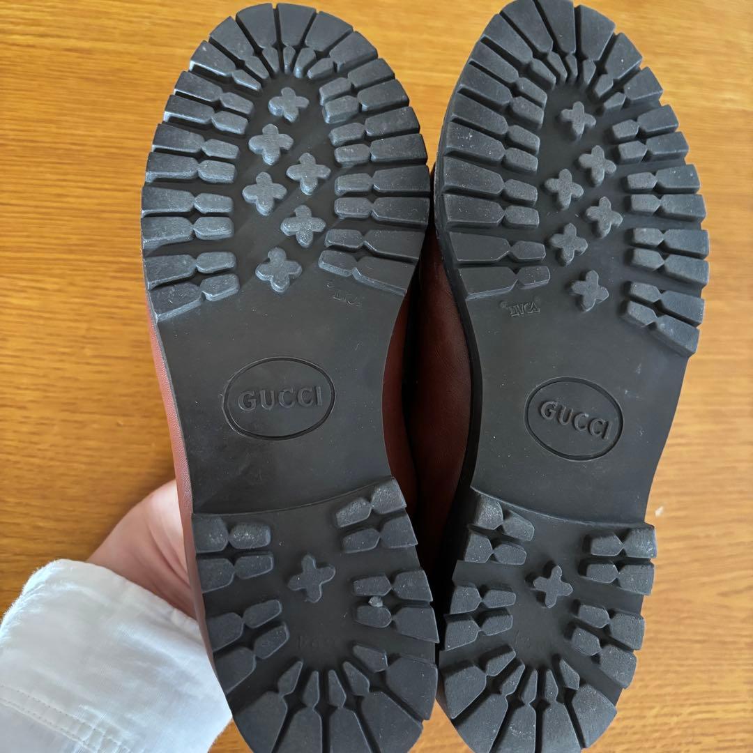 GUCCI ホースビットローファー ブラウン 7.5C サイズ23.5cm相当
