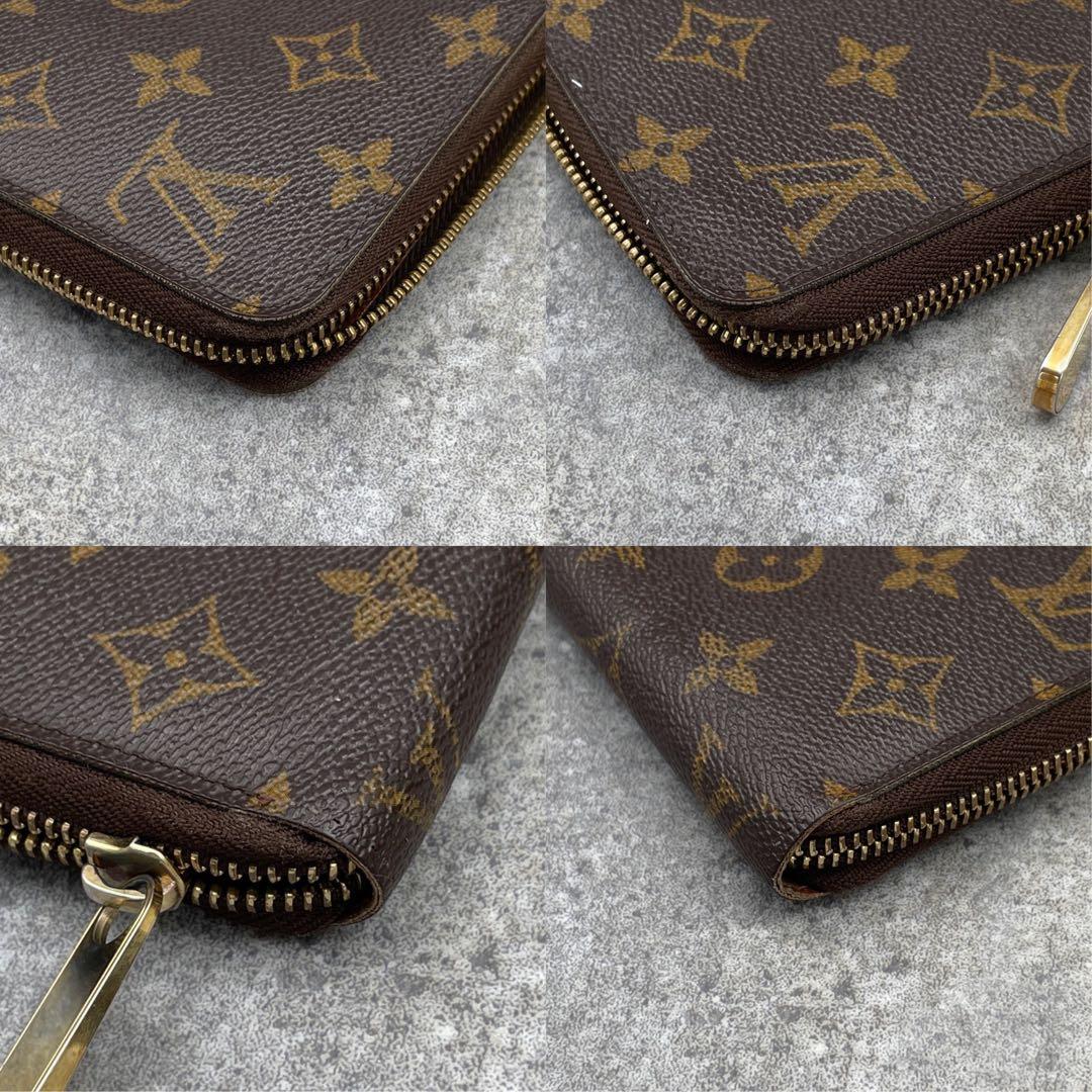 ルイヴィトン 長財布 ジッピー モノグラム レザー ブラウン 茶色