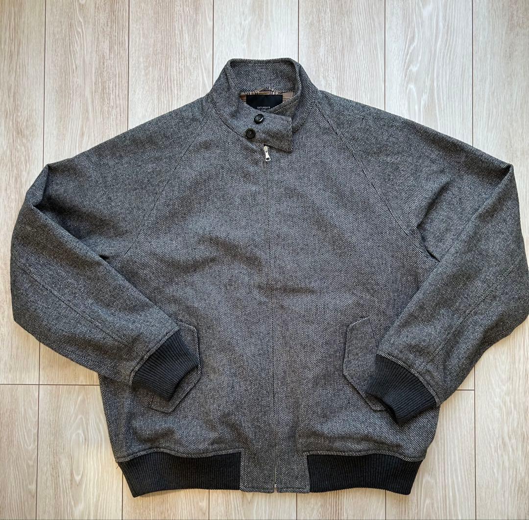 SATURDAYS NYC ハリントンジャケット 新品未使用 Next：日本 ブラック - 小雨防水 チェック裏地 ハリントン ジャケット