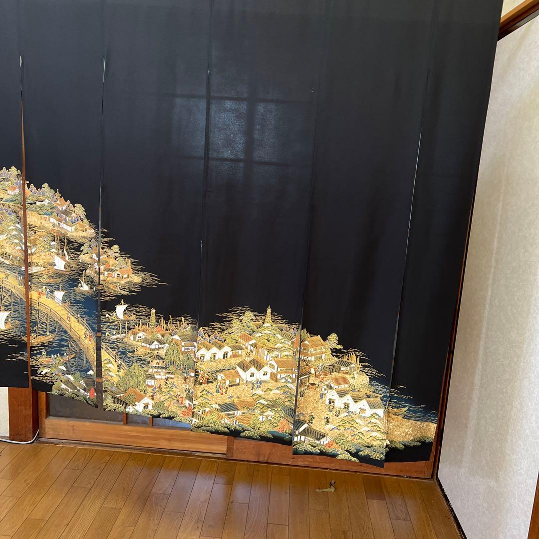 ポジャギ韓国148P特大158x78cm暖簾モシ野麻伽耶伝統工芸