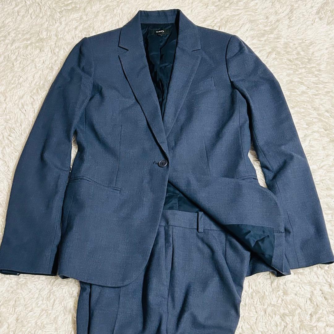 【美品】Theory セオリー セットアップ スーツ ネイビー M 未使用級美品 セオリーtheory セットアップスーツ ネイビー サイズ42